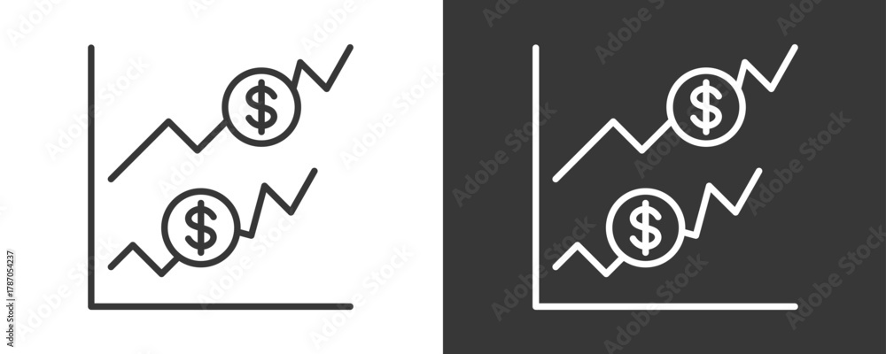 Fototapeta premium Profitability Icon Set Vector Collection Isolated In Black And White