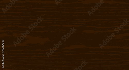 Dark distressed vector wood grain background texture in deep chocolate brown color