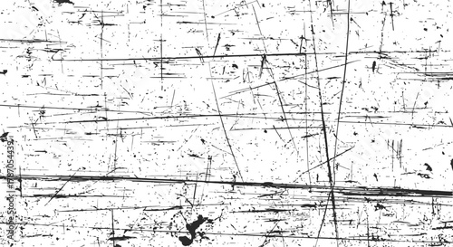 Heavy Grunge Scratch Texture Overlay Black and White Abstract Distressed Surface Background Vector