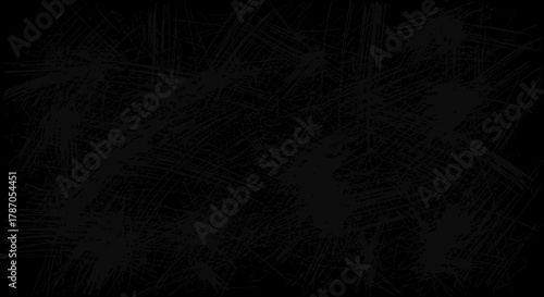 Dark Grunge Scribble Texture Vector Background Abstract Distressed Overlay Pattern Design
