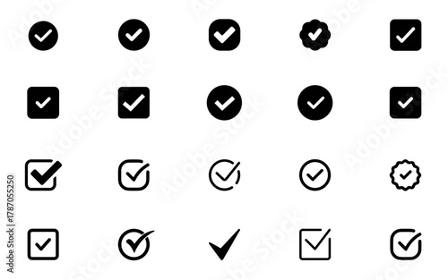 Check Mark Icon. Success Tick Symbol. Approval Vector Design
