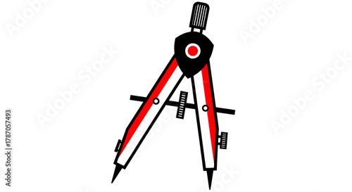 Precise drafting compass tool for architectural designs and geometry