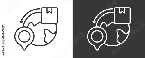 Export Icon Set Vector Collection Isolated In Black And White