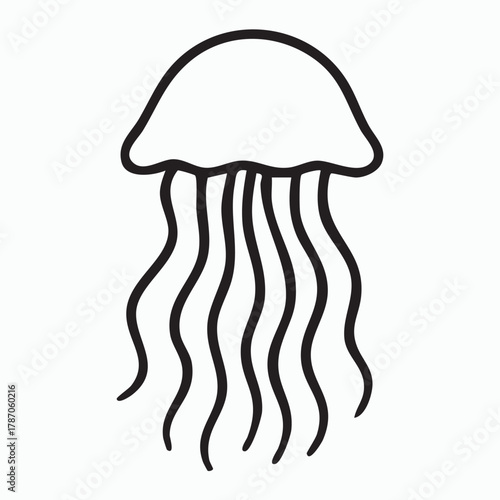 Jellyfish with long tentacles