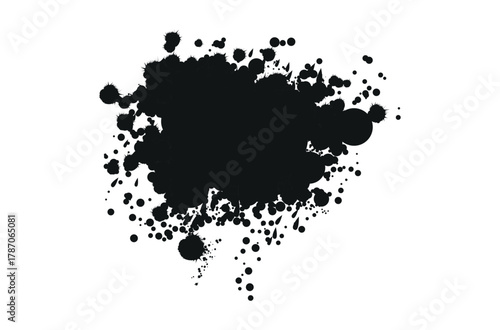 Abstract Ink Explosion Splash Art Design.
