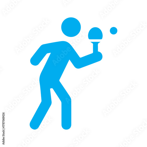 Table Tennis Player Icon