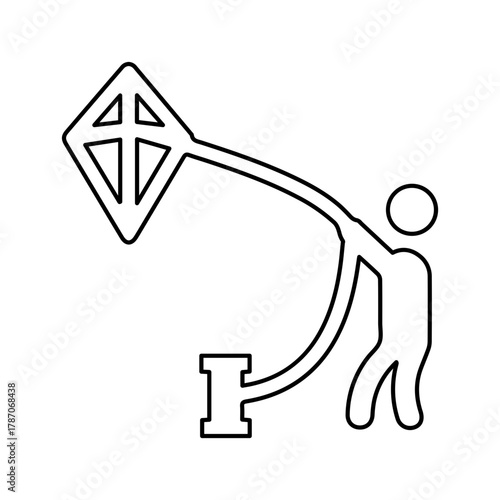 Person flying a kite