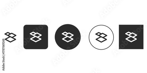 Set of stratum vector icons in various styles simple stratum icon in different style vector illustration