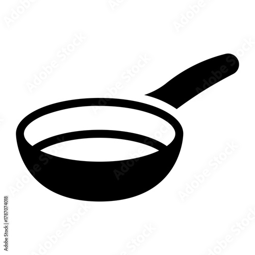frying pan glyph icon