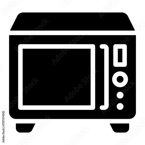 microwave glyph icon