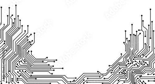 Modern circuit board pattern for technology background and design needs