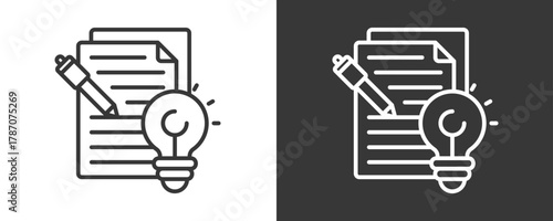 Concept Icon Set Vector Collection Isolated In Black And White