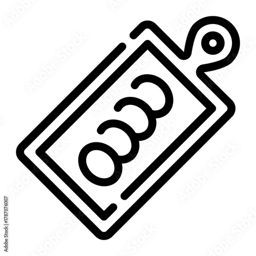 chopping board line icon