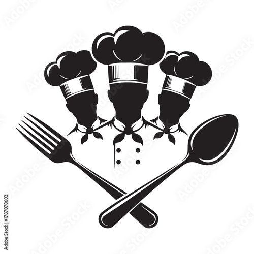 Professional Chef Logo Design – Culinary Team Emblem