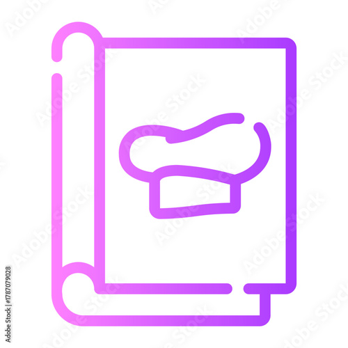 recipe book gradient icon
