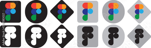 Figma Logo Bundle, Figma App Icon Set Vector, High resolution vector set. High resolution vector set. High resolution vector set