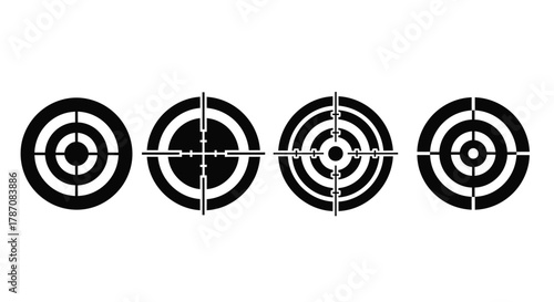 Achieve targets with bold black and white precision focus design set