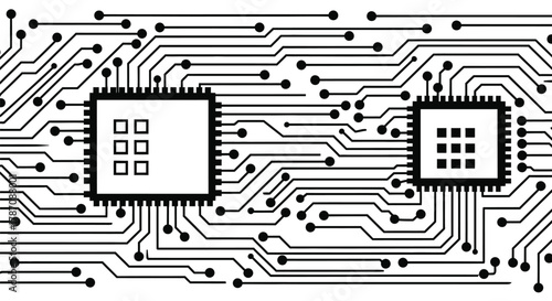Modern tech circuit board background for innovative design projects