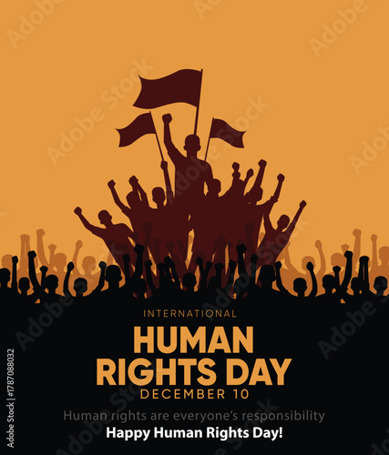 new international Human Rights Day. abstract vector Illustration design.