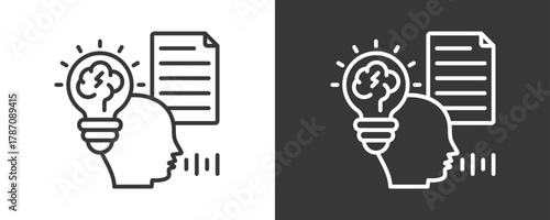 Idea Icon Set Vector Collection Isolated In Black And White