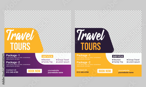 Travel agency social media post template