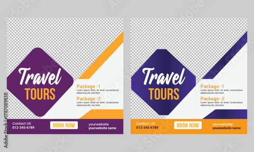 Travel agency social media post template