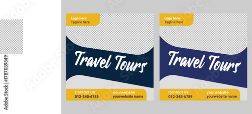 Travel agency social media post template