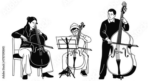 silhouette of musician playing violin