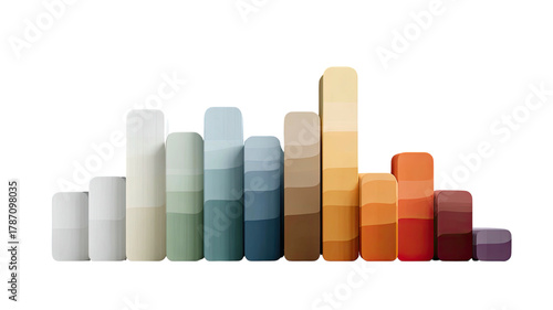 Rows of color swatches, gradient hues on a black background