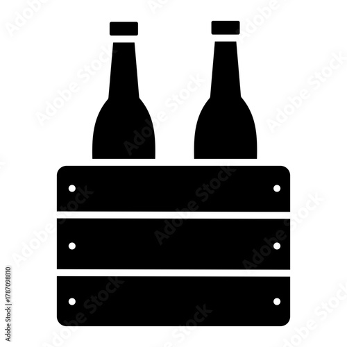 Bottles Crate Box Icon