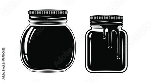 Two vintage jars with liquid, perfect for craft projects or decoration