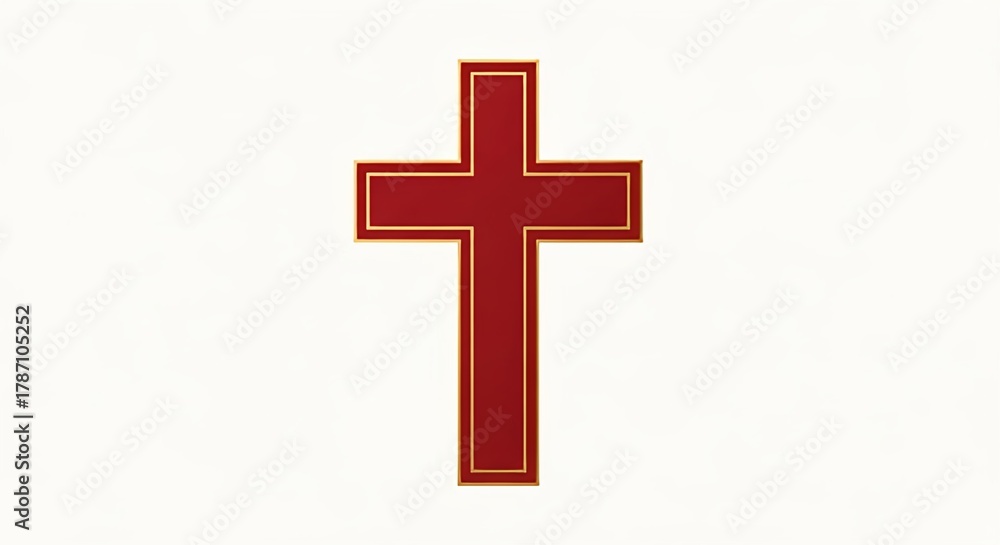 Fototapeta premium illustration of the symbol of a cross necklace