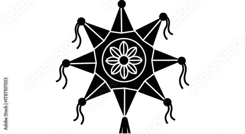 Celebrate vibrant Mexican culture with a classic black piñata icon