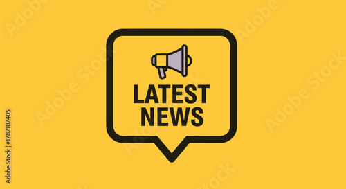 Breaking news announcement with megaphone icon for instant attention