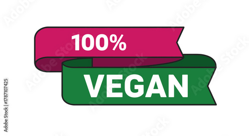 Promote your vegan products with this 100 percent vegan label