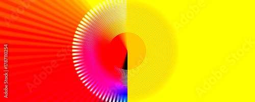 vibrant chromatic convergence: a study in radial gradients and geometric abstraction