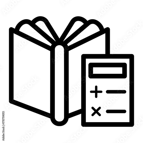 Schilderij op canvas ledger Line Icon