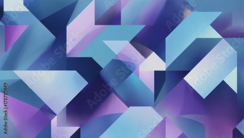 Abstract Geometric Design with Blue and Purple Tones.