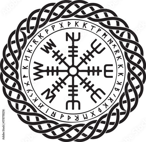 Helm of Awe Stave Ancient Viking Symbol Protection Aegishjalmur Icelandic Sigil