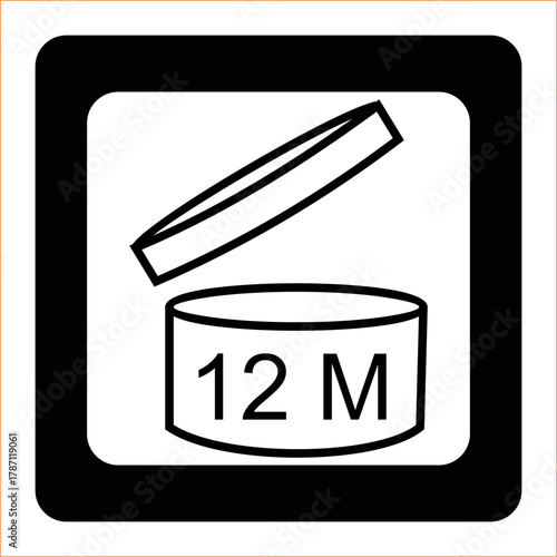 12 Period after opening symbol indicating product Vector