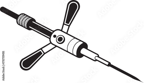 Dart Tool: Precision Instrument Graphic for Targeting and Calibration Concepts