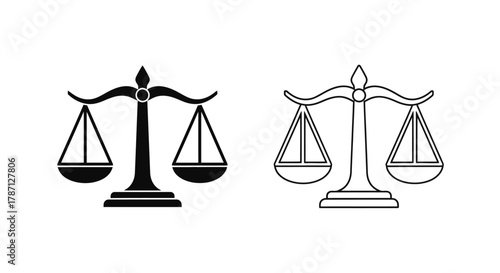 Two black and white line art illustrations of vintage megaphones