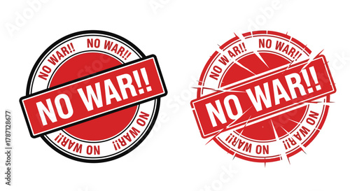 Bold 'No War' message stamps show peace advocacy powerfully