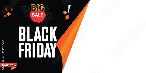 Black Friday sale promotional marketing banner.