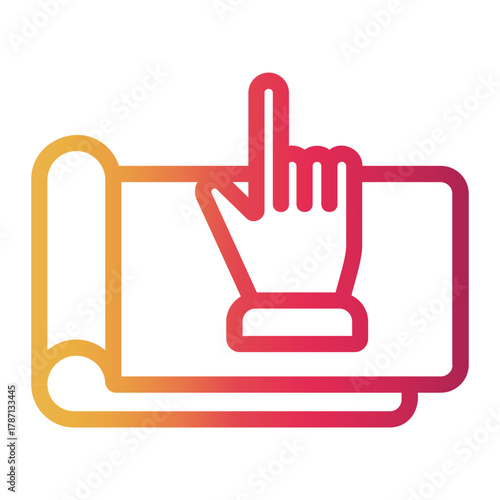 magazine Line Gradient Icon