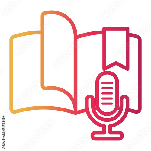 microphone Line Gradient Icon