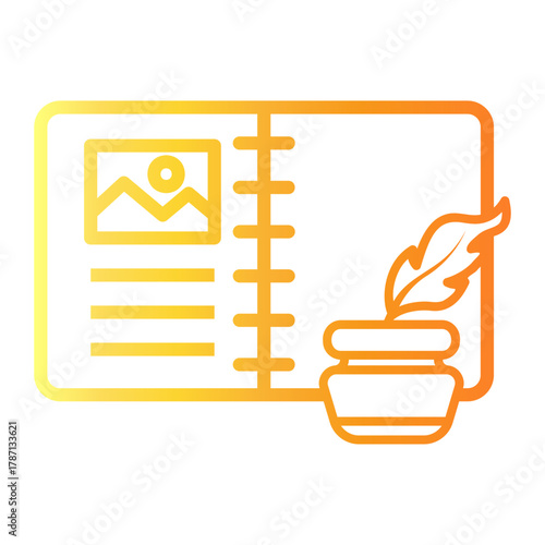 slow travel Line Gradient Icon