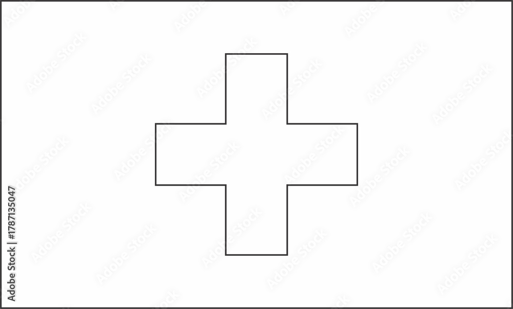 Fototapeta premium Switzerland flag icon coloring