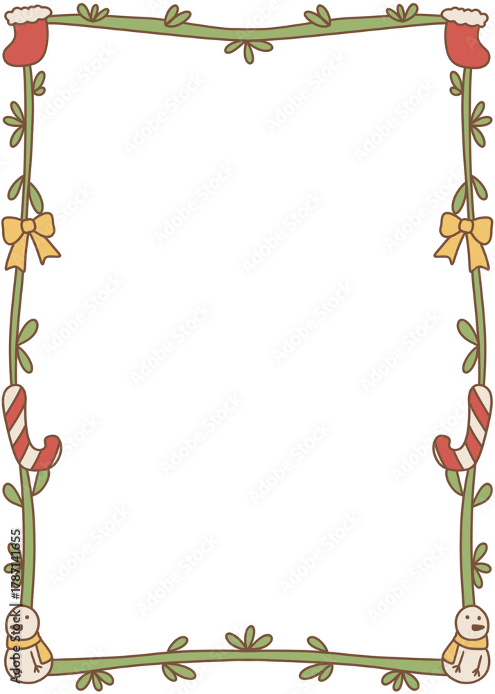 Fototapeta premium Cute Christmas Frame