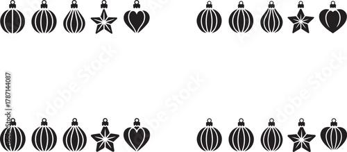 Christmas ornaments star heart baubles stars hearts